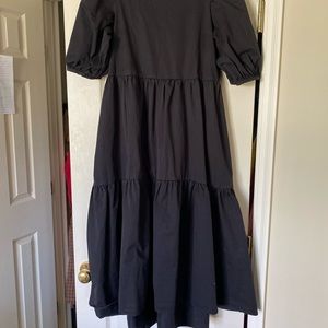 Zara midi tired poplin dress